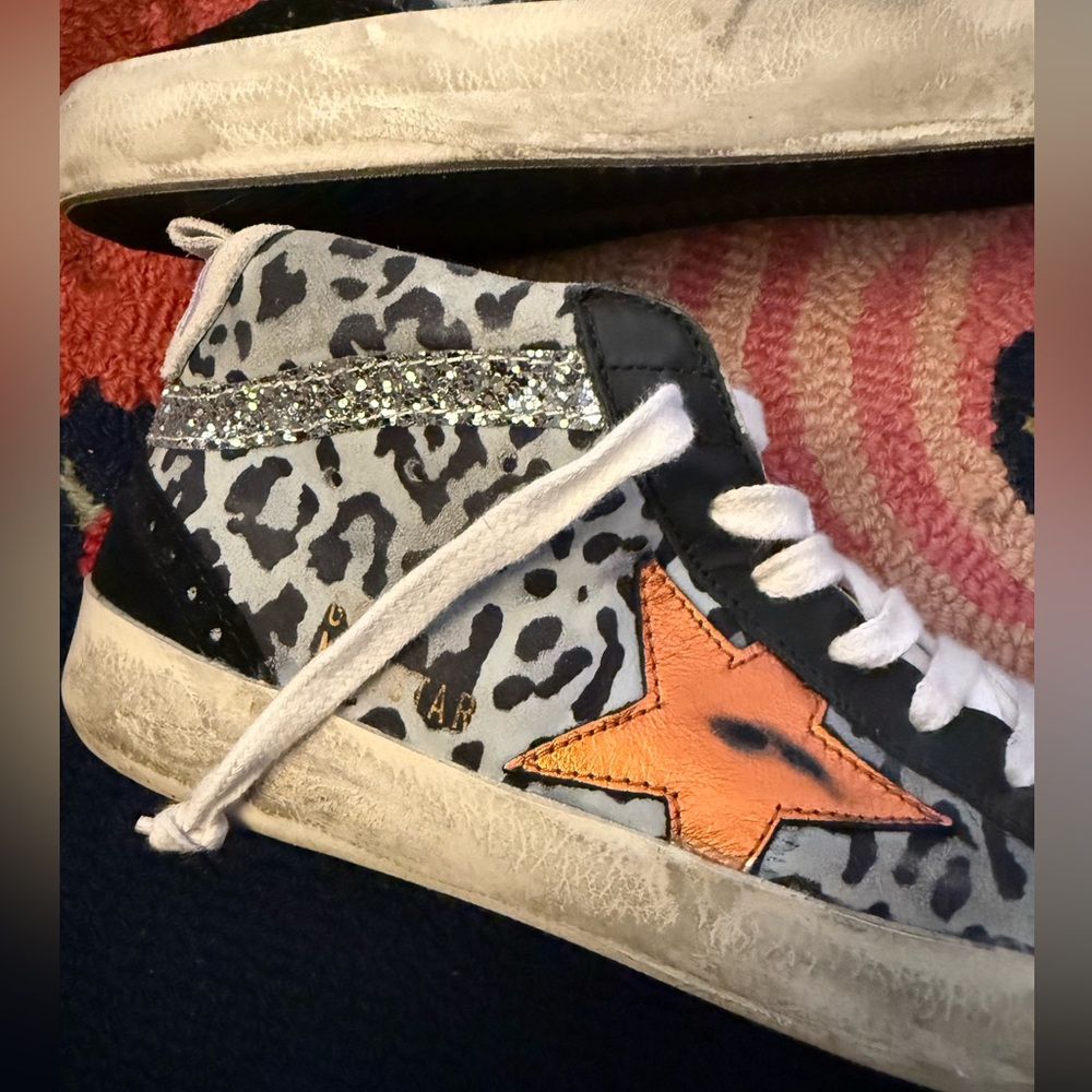 Golden Goose Midstar Leopard Print Sneakers - Picture 4 of 10